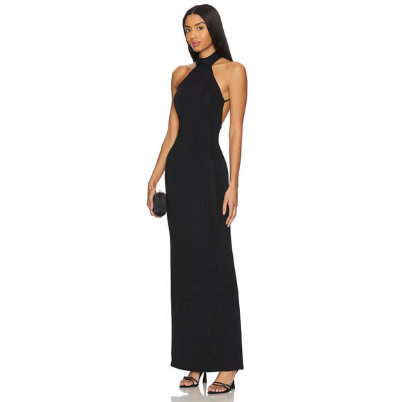 NBD Dresses & Skirts - NBD Emma Rose The Annalise Gown black long dress open back size M NWT $198msrp